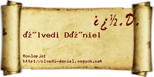 Ölvedi Dániel névjegykártya